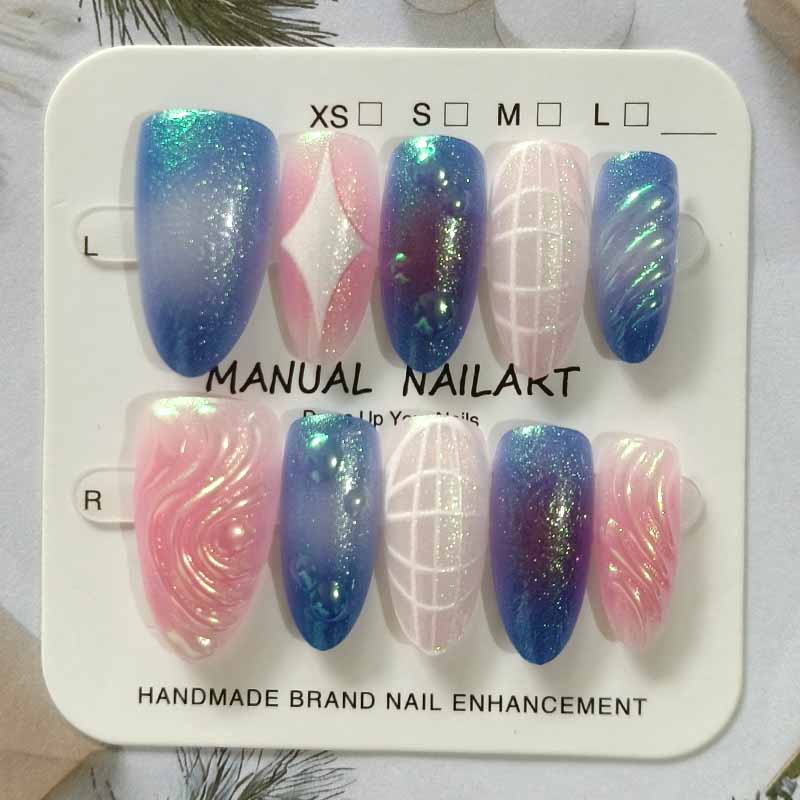 Nail Art Eye Cat - 10Pcs Sparkling Cat Eye Wearing Armor