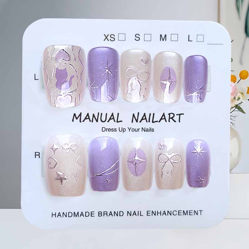 Nail Art Eye Cat - 10 Pcs Dreamy Cat with Love