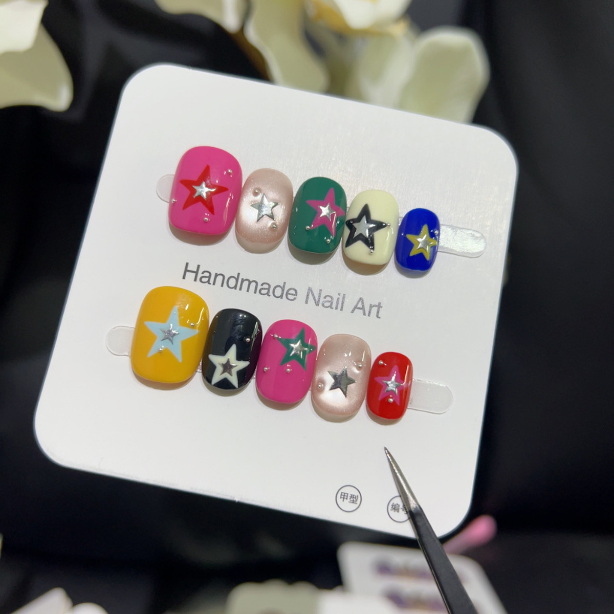10PCS Glitter Cat Eye Short Sq - Nail Art Eye Cat 评论和价格
