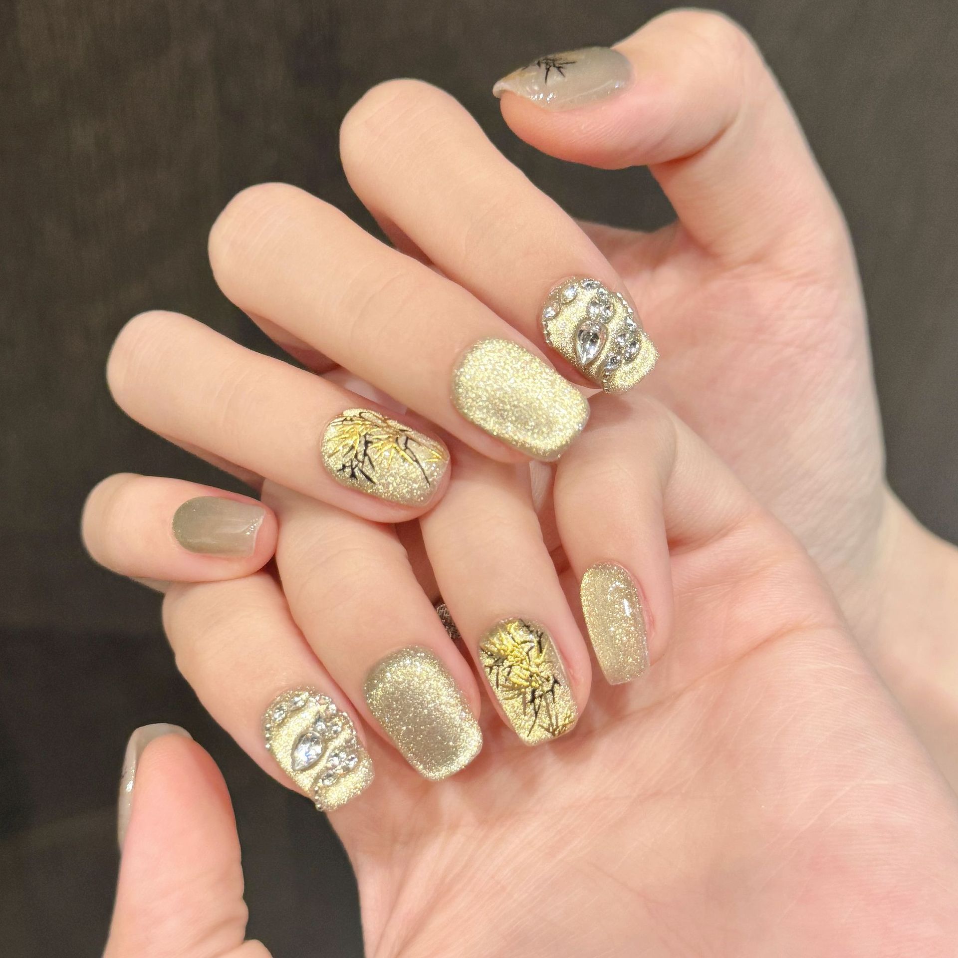10pcs New Chinese Style Handma - Nail Art Yellow 评论和价格