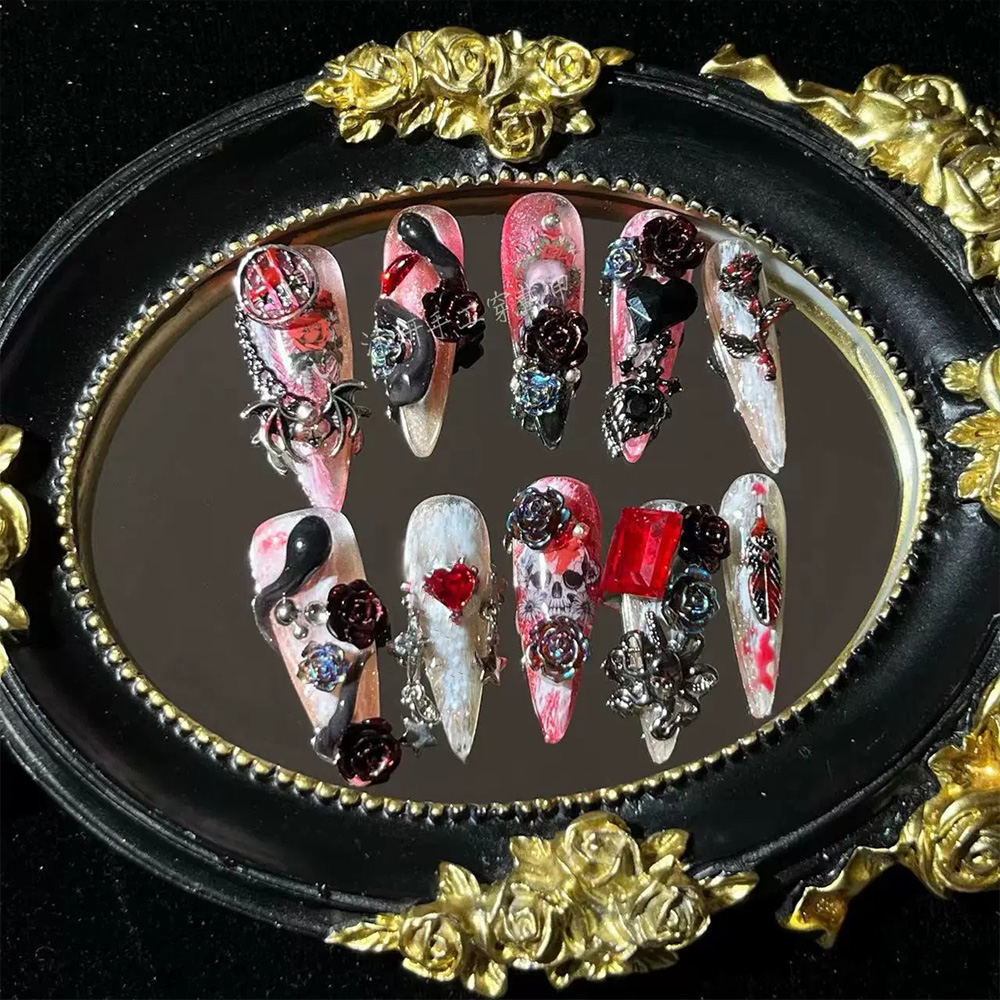 Cool Dark Punk American Style  - Nail Art Love 评论和价格