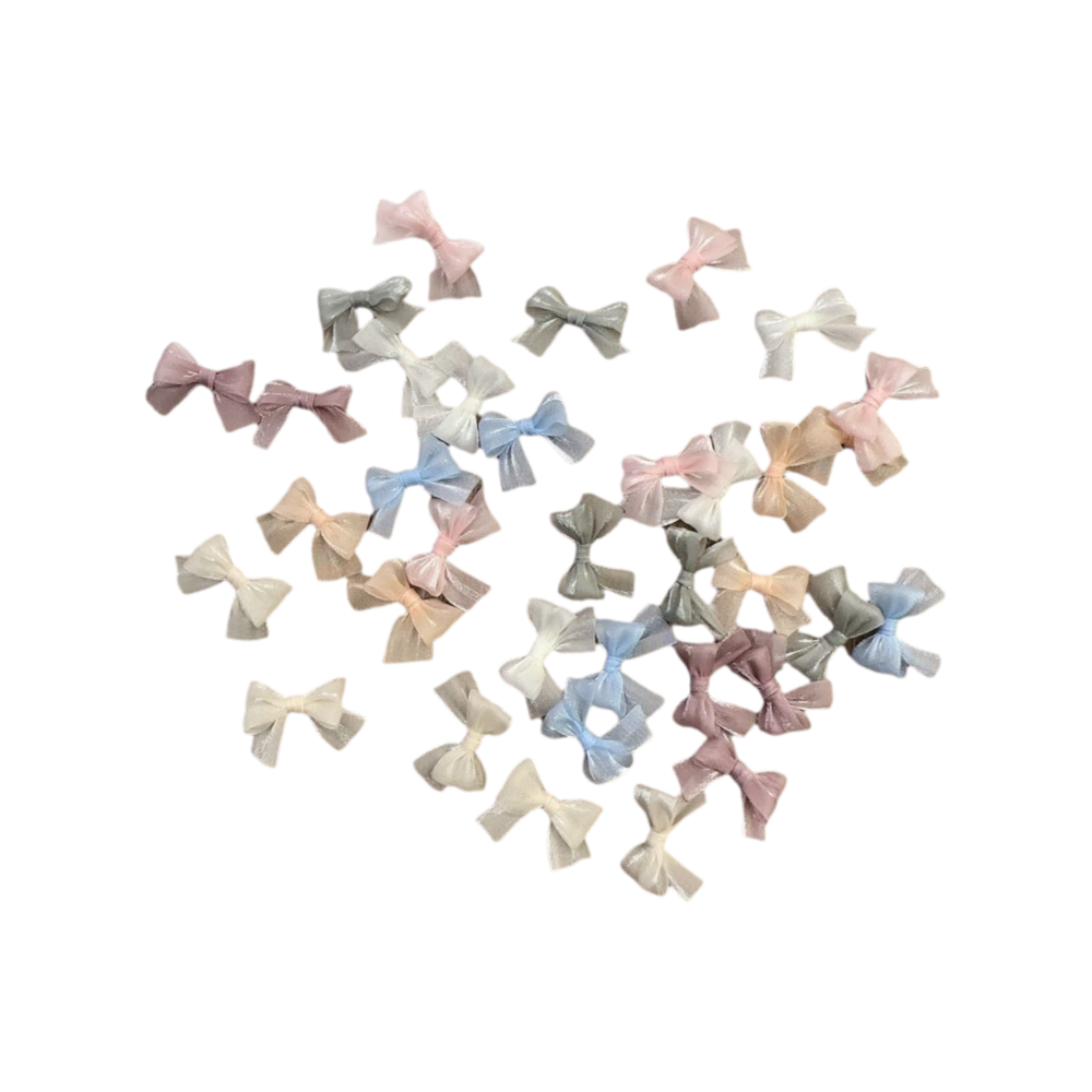 10Pcs Colorful Bow Pearlescent - Nail Art French 评论和价格