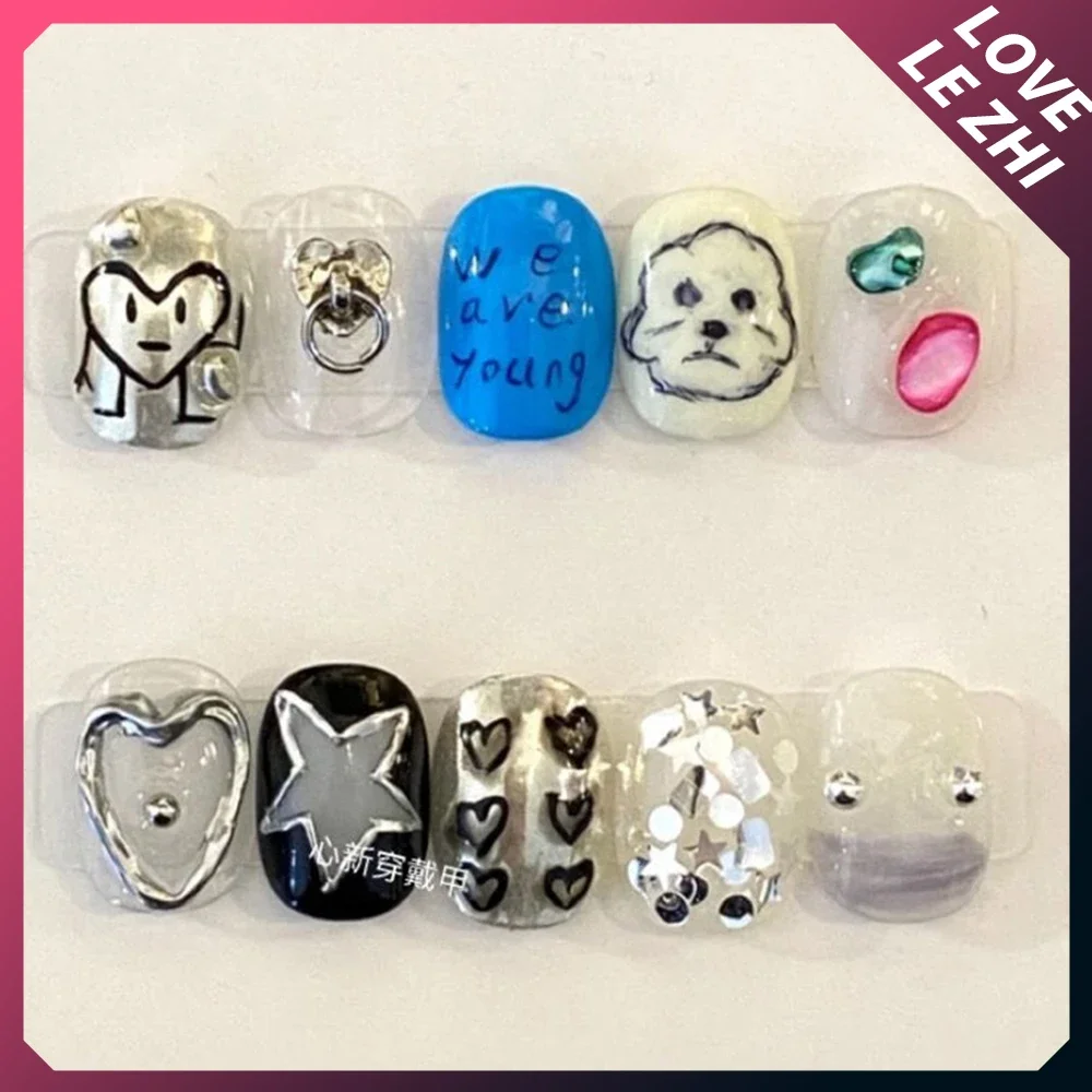 10Pcs Diy Creativity Funny Mas - Nail Art Love 评论和价格