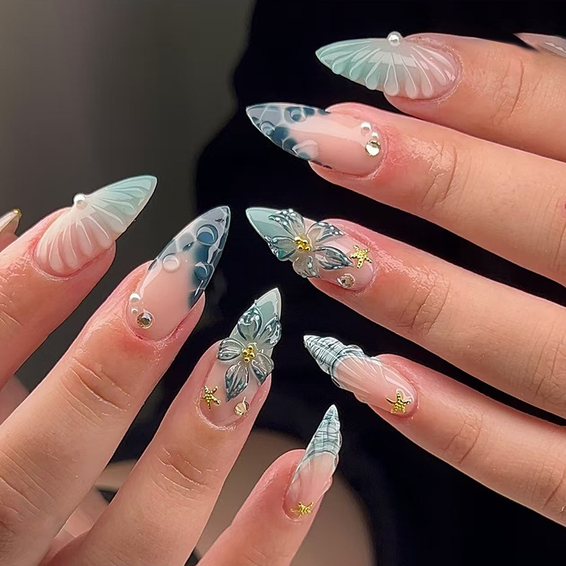 24pcs Wearable Press on Nails  - Nail Art Love 评论和价格