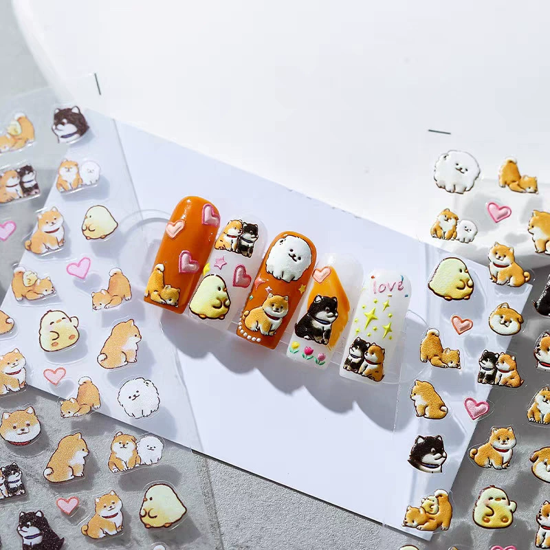 Cute Cartoon Yellow Duck & Dog - Nail Art Yellow 评论和价格