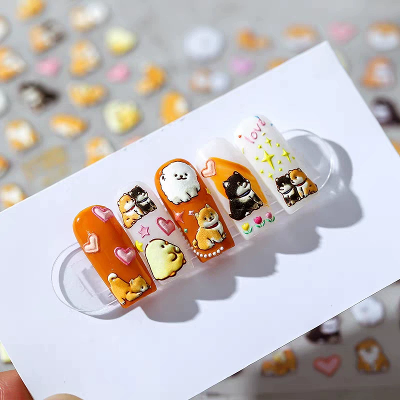 Cute Cartoon Yellow Duck & Dog - Nail Art Yellow 评论和价格