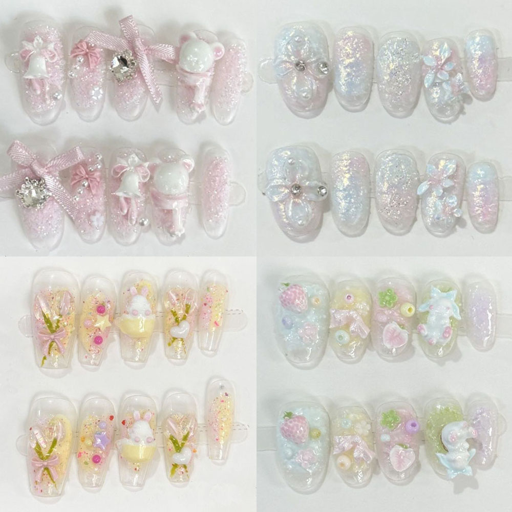 Cute Sweet Girlish Style Glitt - Nail Art Love 评论和价格