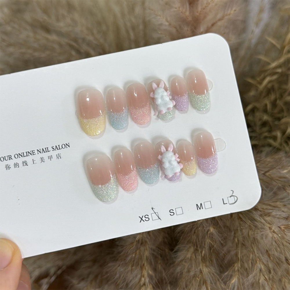 Cute Sweet Girlish Style Glitt - Nail Art Love 评论和价格