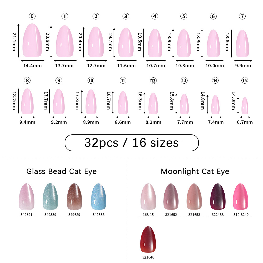 VITAGWX 32pcs Press on Nails A - Nail Art Eye Cat 评论和价格