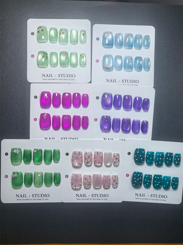Cat Eye Press on Nails 10Pcs,  - Nail Art Eye Cat 评论和价格