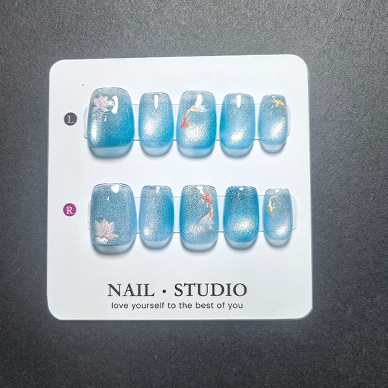 Cat Eye Press on Nails 10Pcs,  - Nail Art Eye Cat 评论和价格