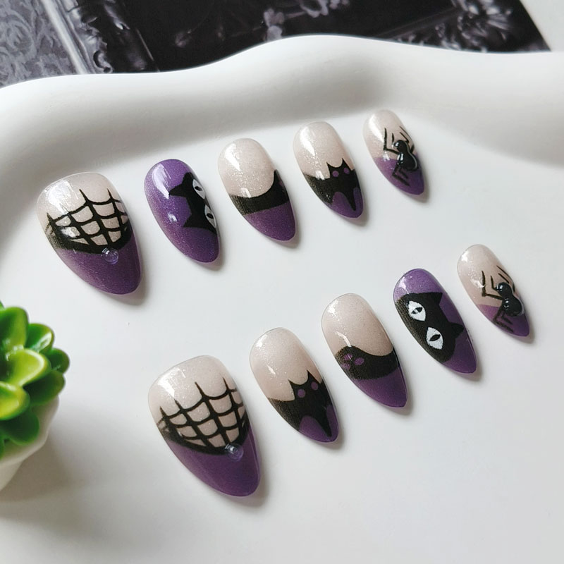 10Pcs Women Halloween Party Th - Nail Art Eye Cat 评论和价格