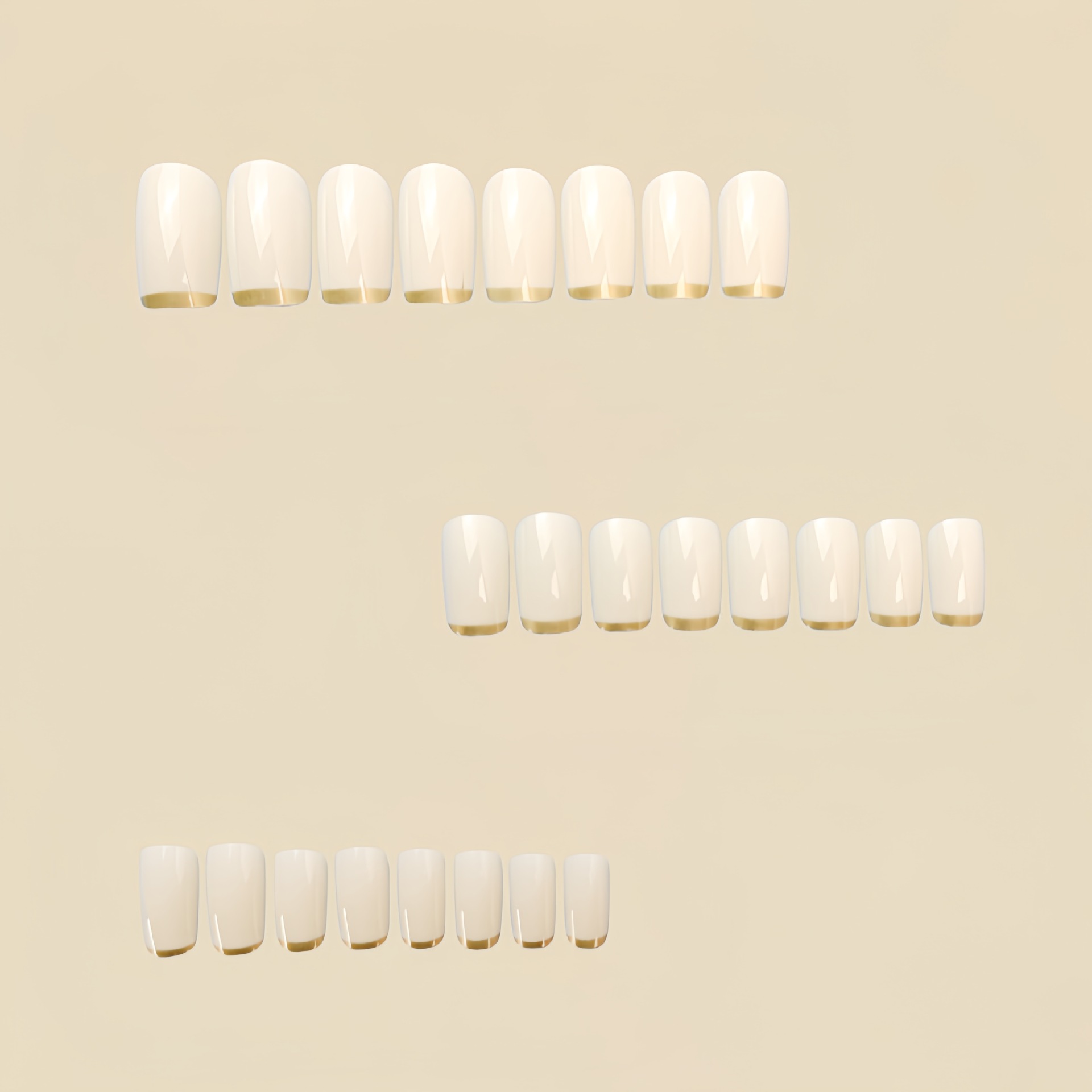 Medium fake nails for women Be - Nail Art French 评论和价格