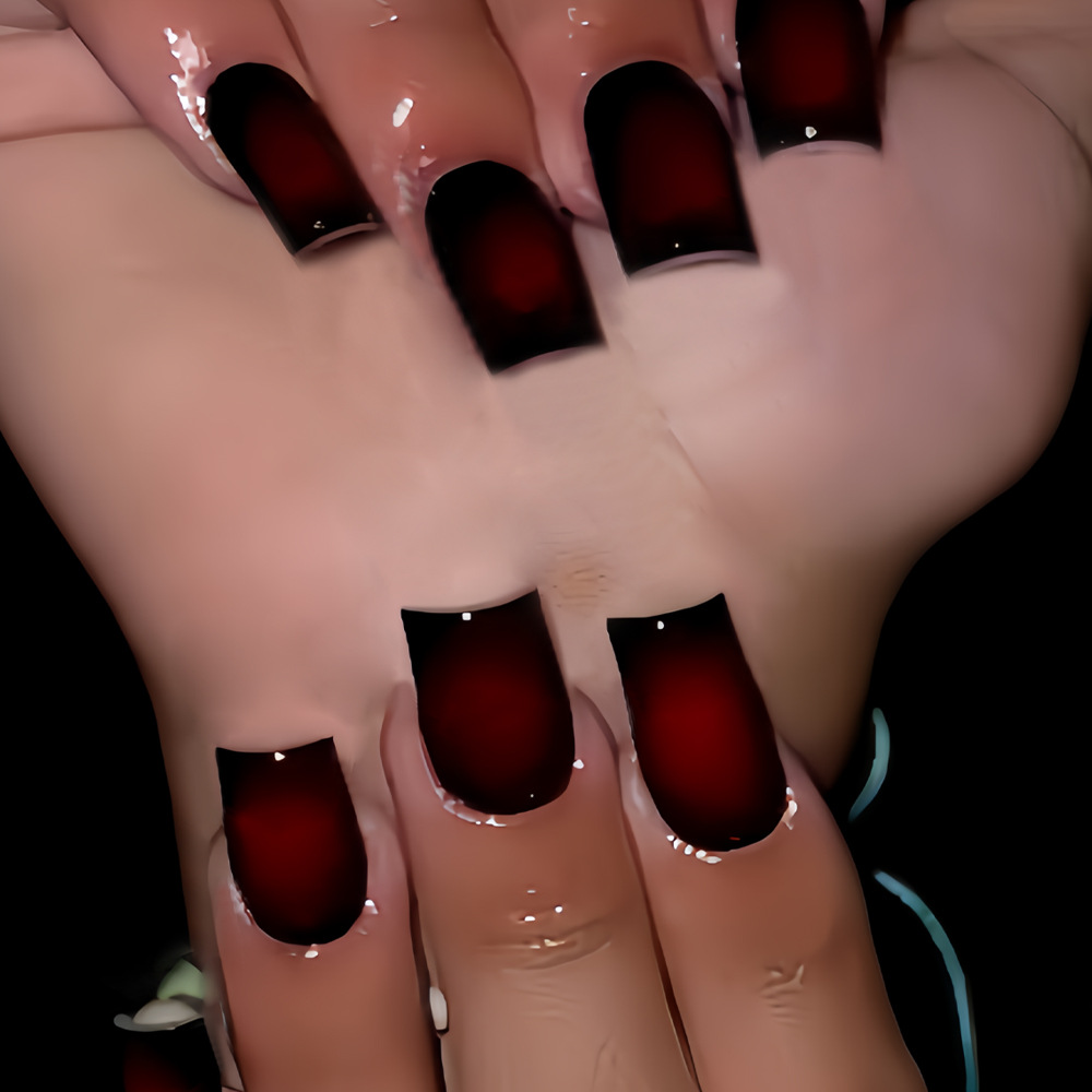 Short Square fake nails for wo - Nail Art French 评论和价格
