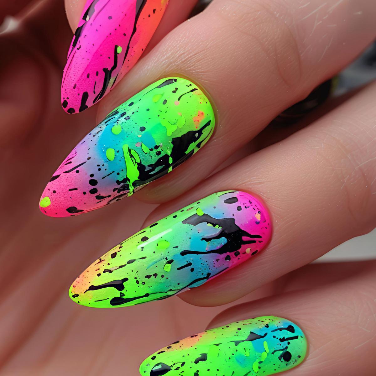 24pcs/set Short Medium Long Fa - Nail Art Yellow 评论和价格