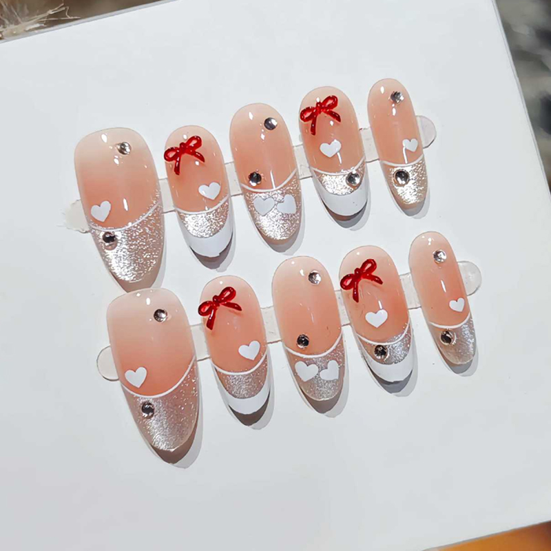10Pcs French Sweet Cool Spicy  - Nail Art French 评论和价格