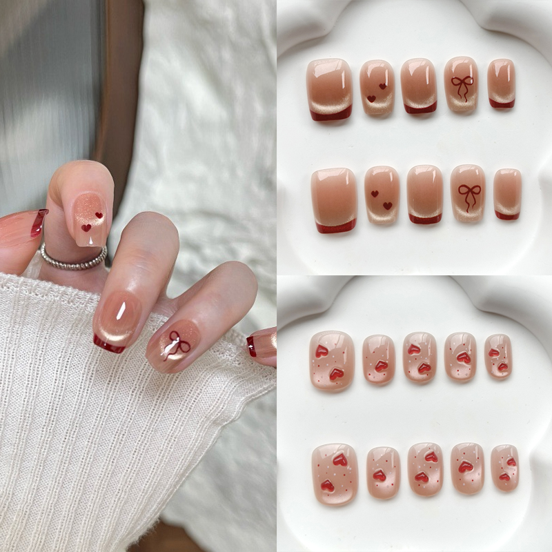 10Pcs French Style Cute Sweeth - Nail Art Eye Cat 评论和价格
