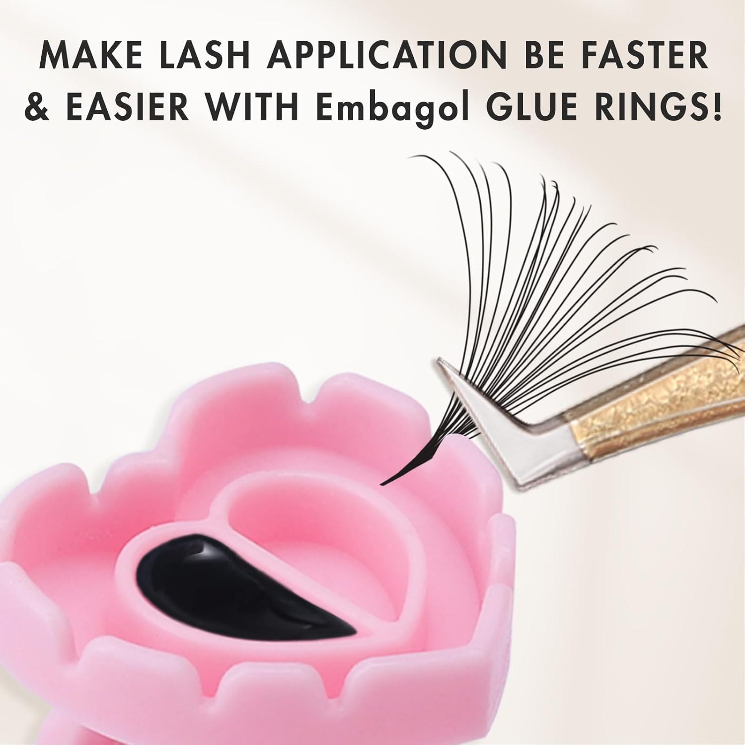 100 PCS Glue Rings for Eyelash - Nail Art Love 评论和价格