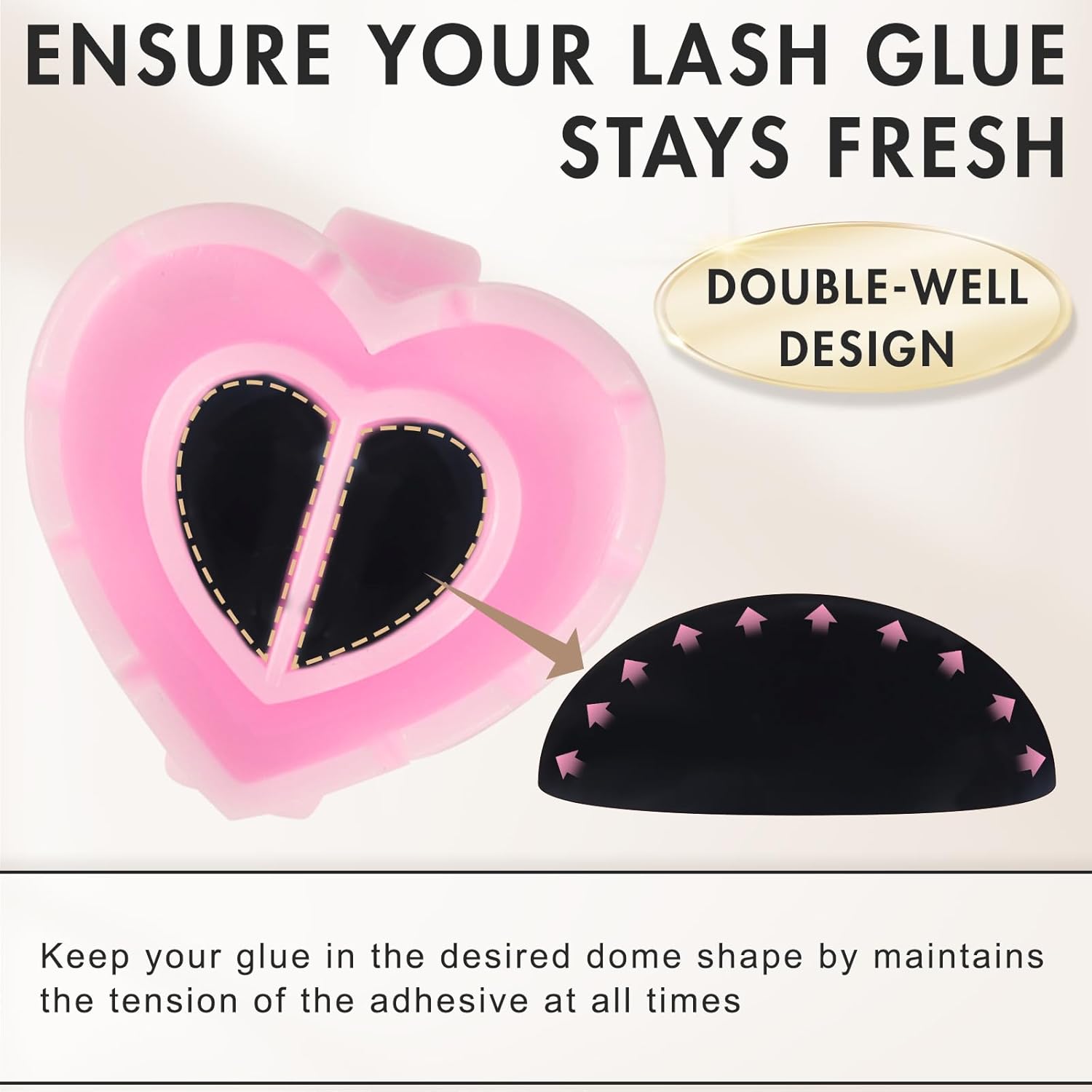 100 PCS Glue Rings for Eyelash - Nail Art Love 评论和价格