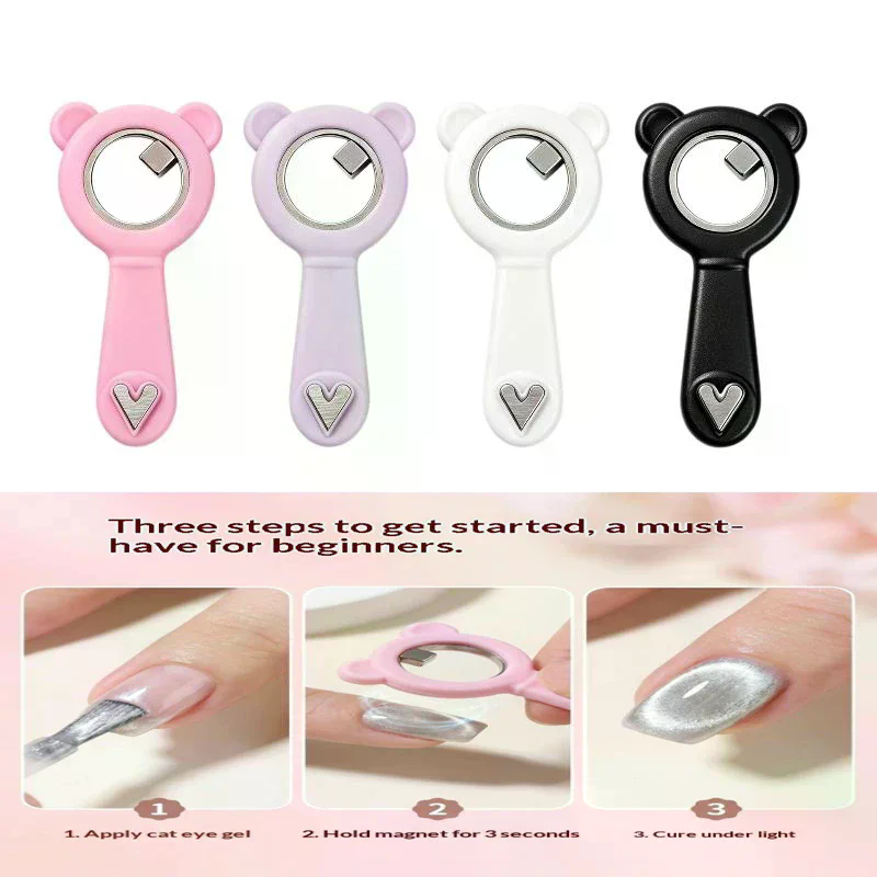 1Pcs Portable 2 In 1 Cute Bear - Nail Art Eye Cat 评论和价格