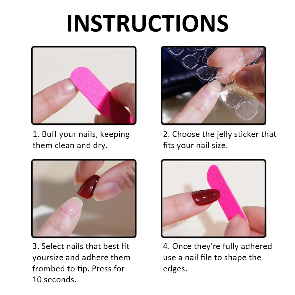 24Pcs Wine Red Flash Fake Nail - Nail Art French 评论和价格