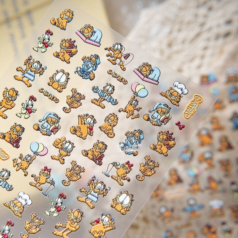 New Garfield Nail Art Stickers - Nail Art Quotes 评论和价格