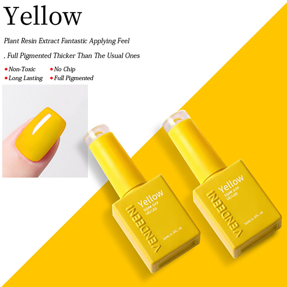 Vendeeni 15ml Black White Red  - Nail Art Yellow 评论和价格