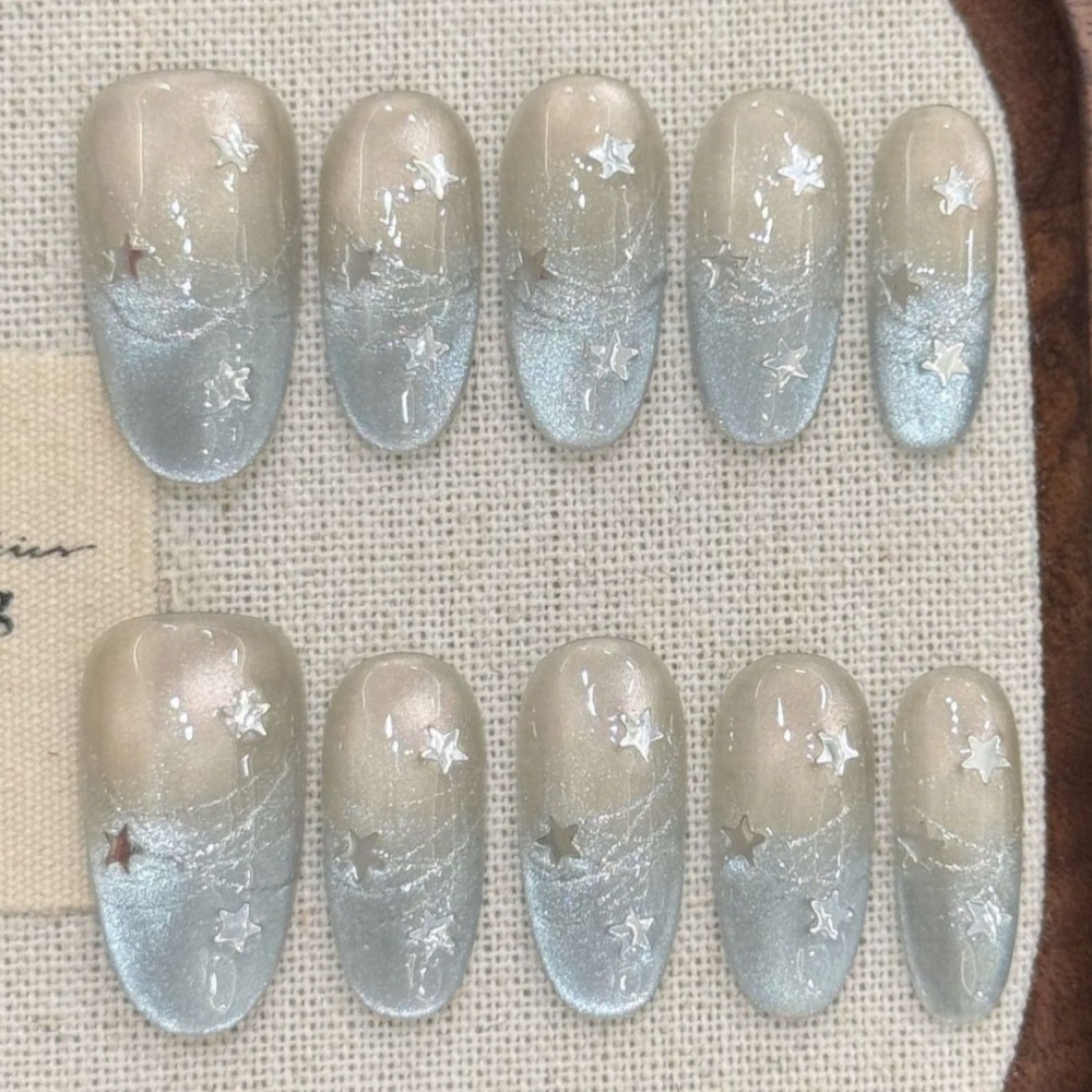 10pcs Cat's Eye Handmade Fake  - Nail Art French 评论和价格