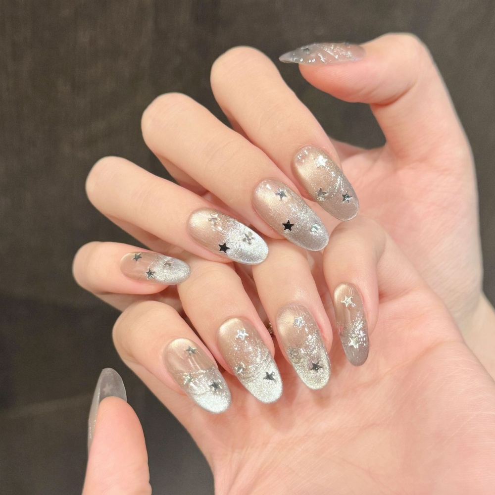 10pcs Cat's Eye Handmade Fake  - Nail Art French 评论和价格