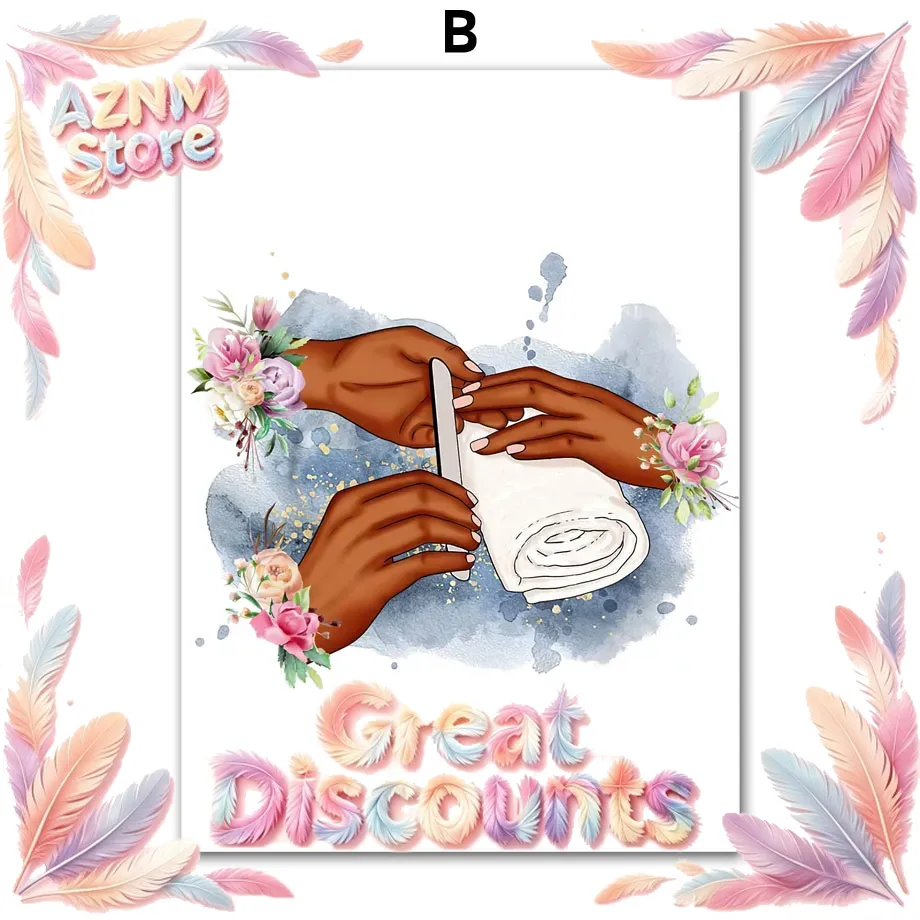Wall Art Canvas Painting Flowe - Nail Art Love 评论和价格
