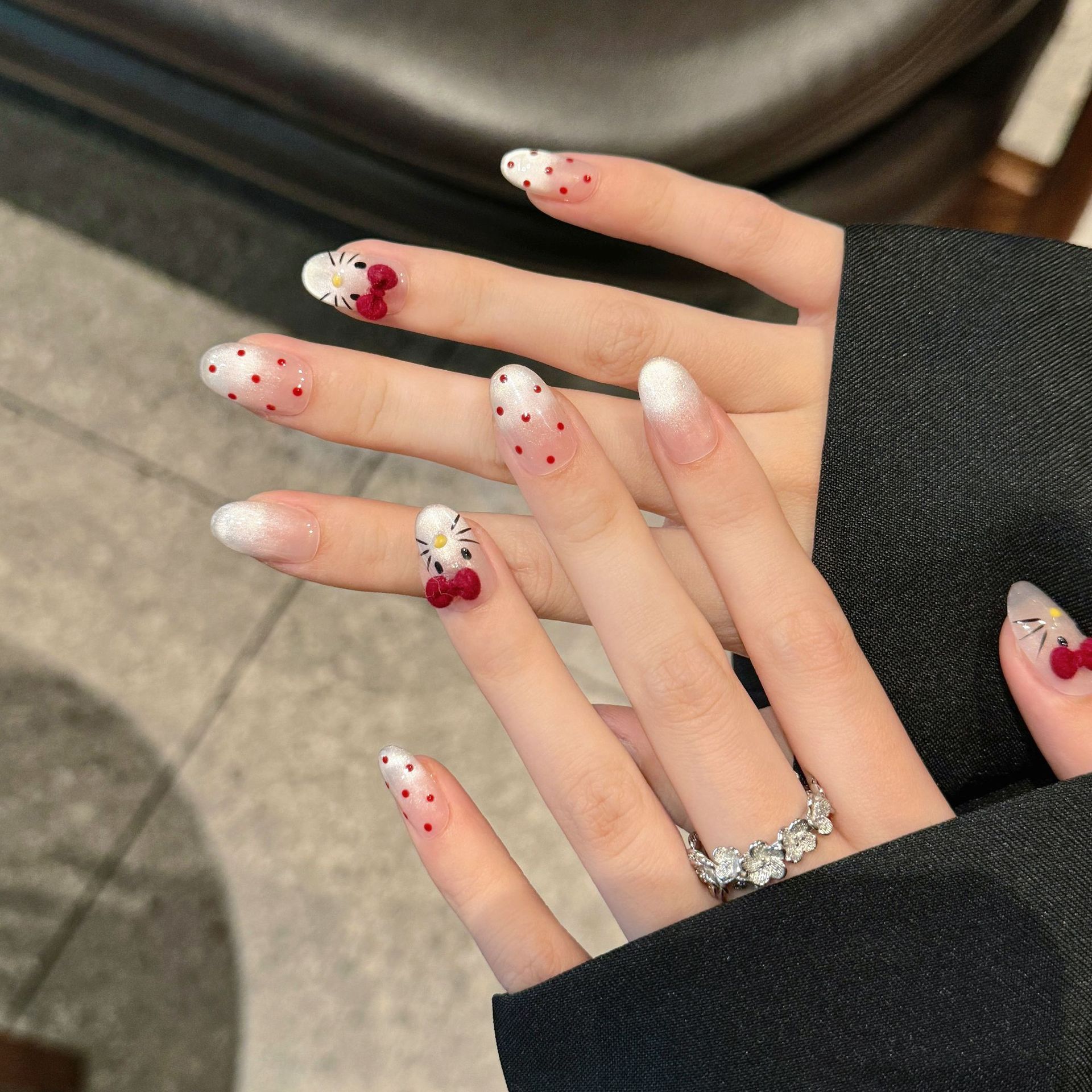 10pcs Pure Hand Pressed Oval N - Nail Art Eye Cat 评论和价格