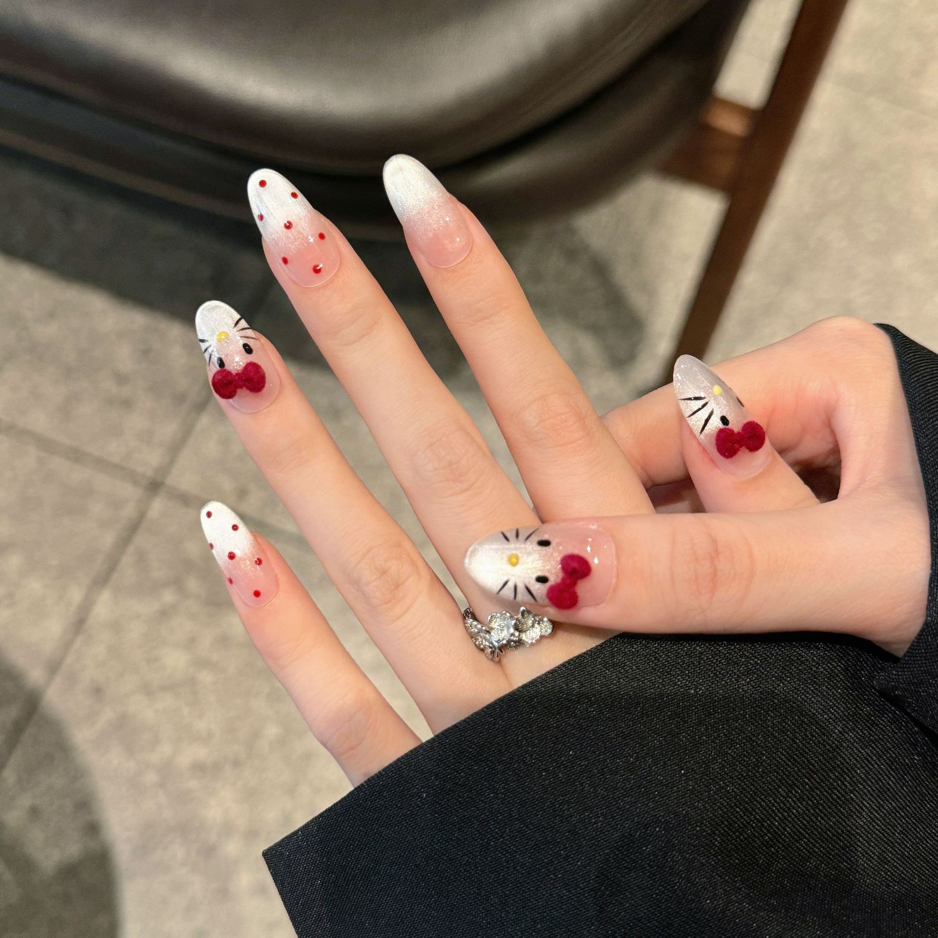10pcs Pure Hand Pressed Oval N - Nail Art Eye Cat 评论和价格