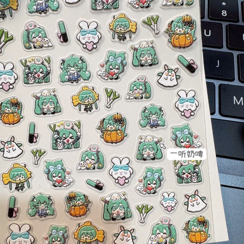 Cute Hatsune Miku Nail Sticker - Nail Art Love 评论和价格