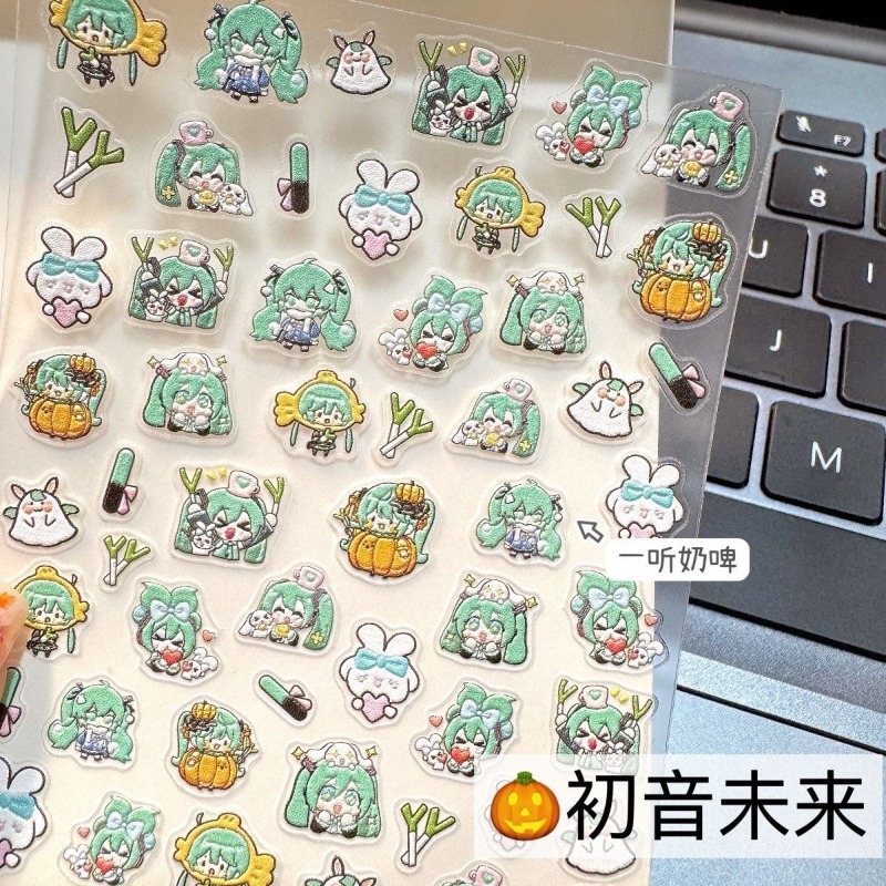 Cute Hatsune Miku Nail Sticker - Nail Art Love 评论和价格