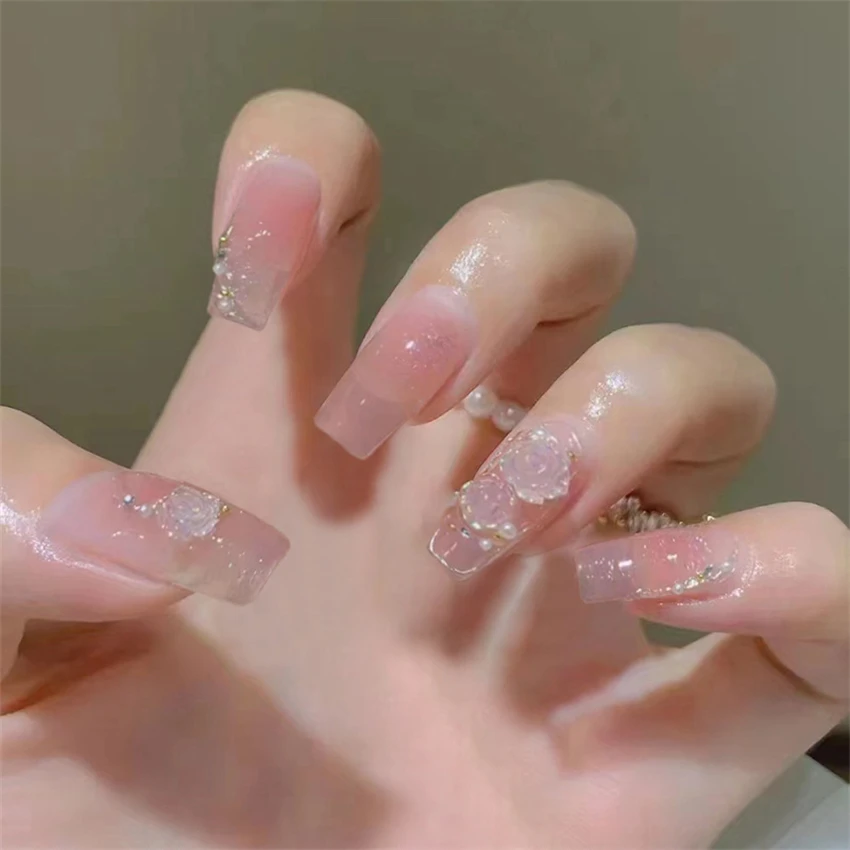 24Pcs/Set Fake Nails Art Bow P - Nail Art Love 评论和价格