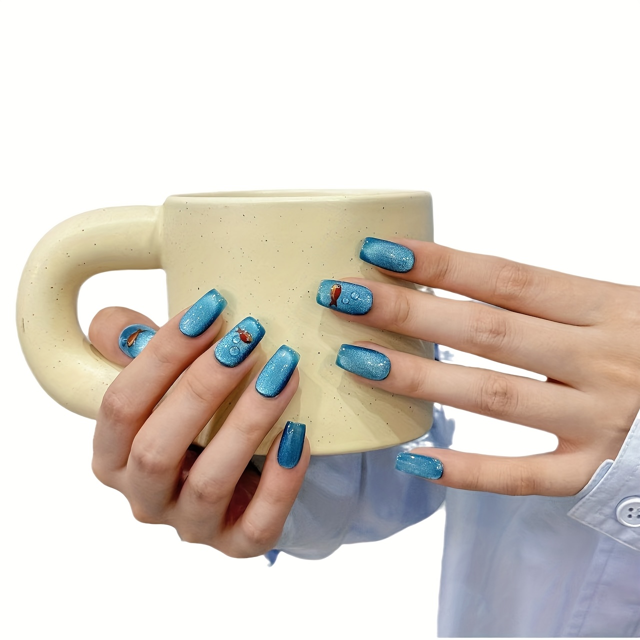 10pcs high-end Pure handmade w - Nail Art Yellow 评论和价格