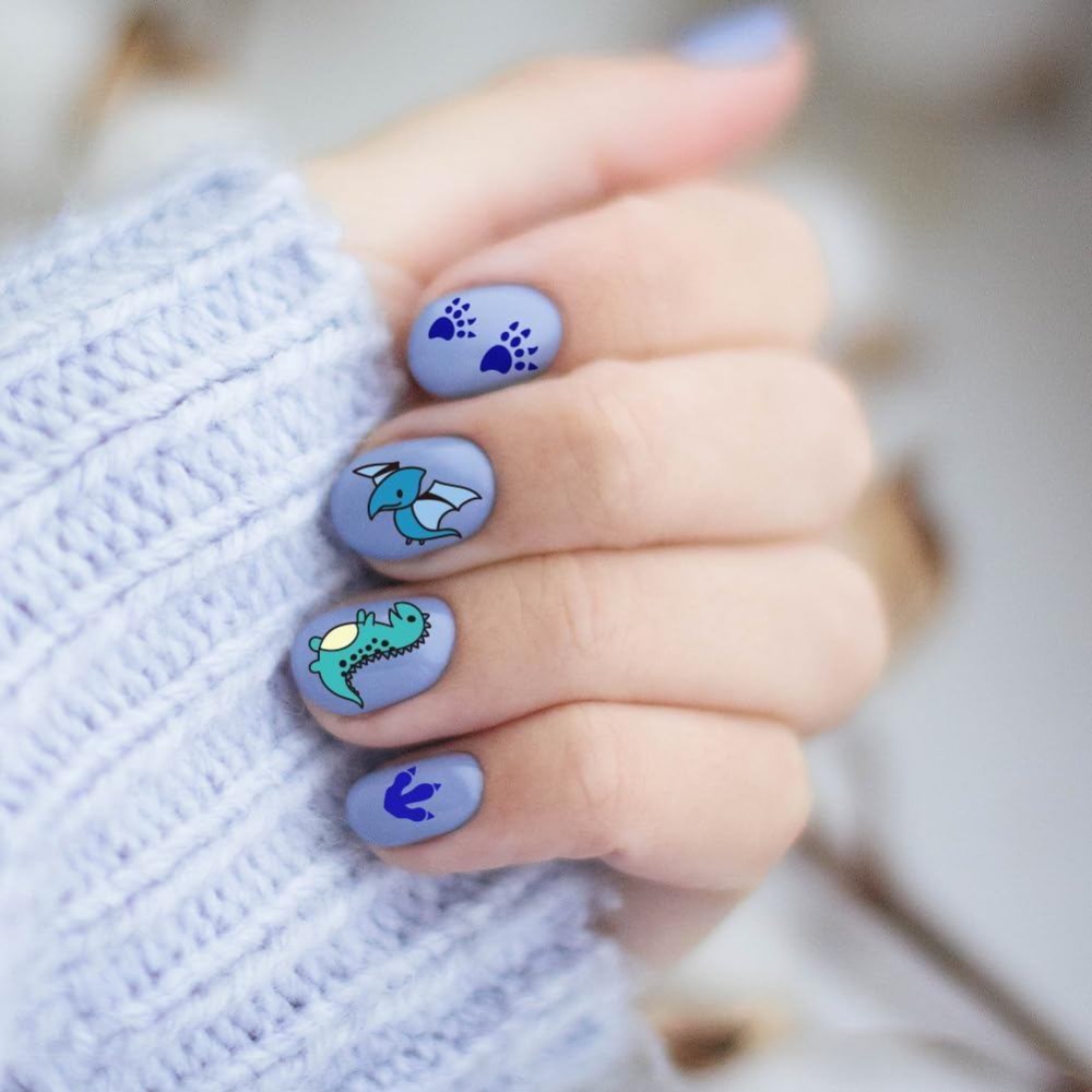 3pcs Dinosaur Nail Stamping Pl - Nail Art Love 评论和价格