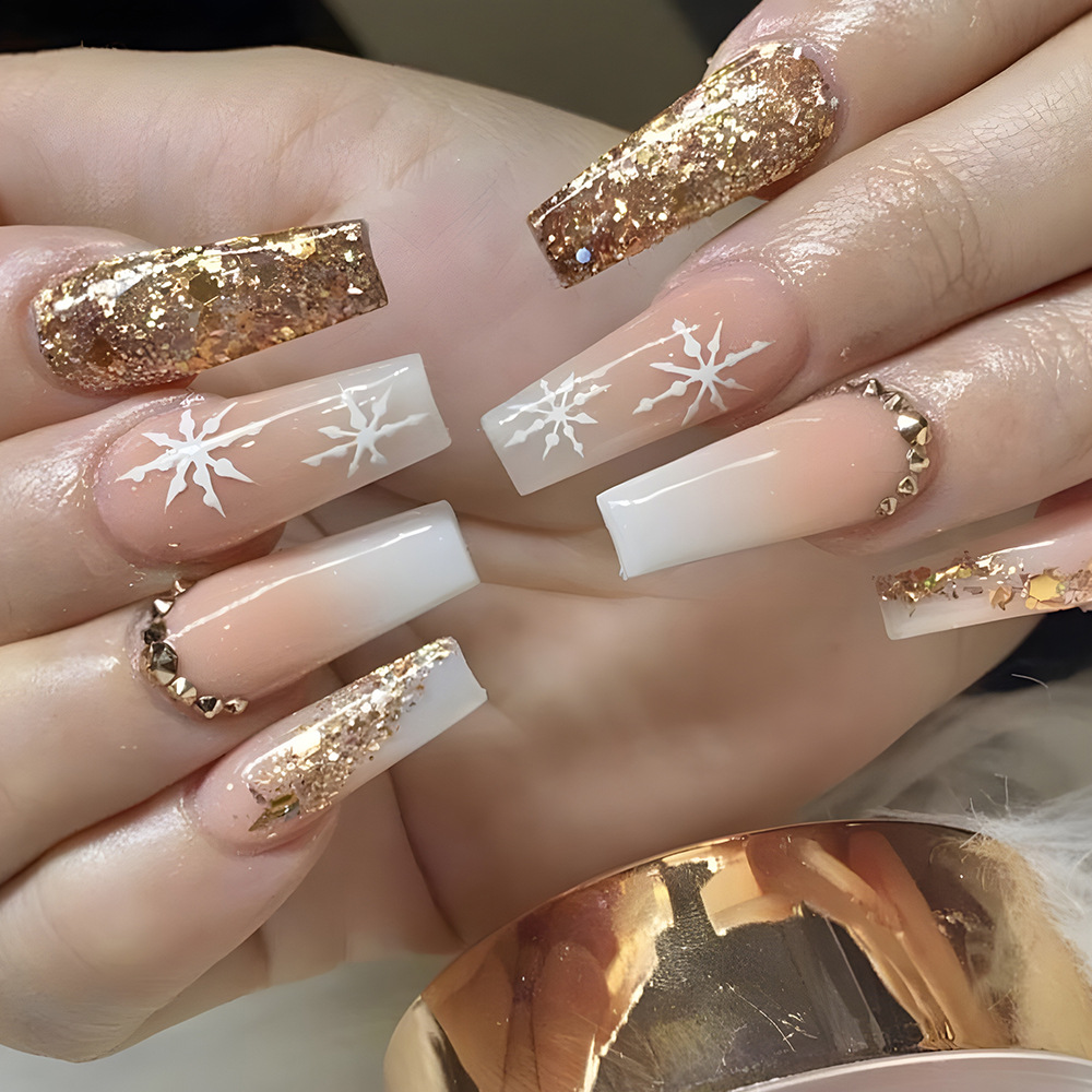 24pcs Flower Press on Nails Ar - Nail Art French 评论和价格